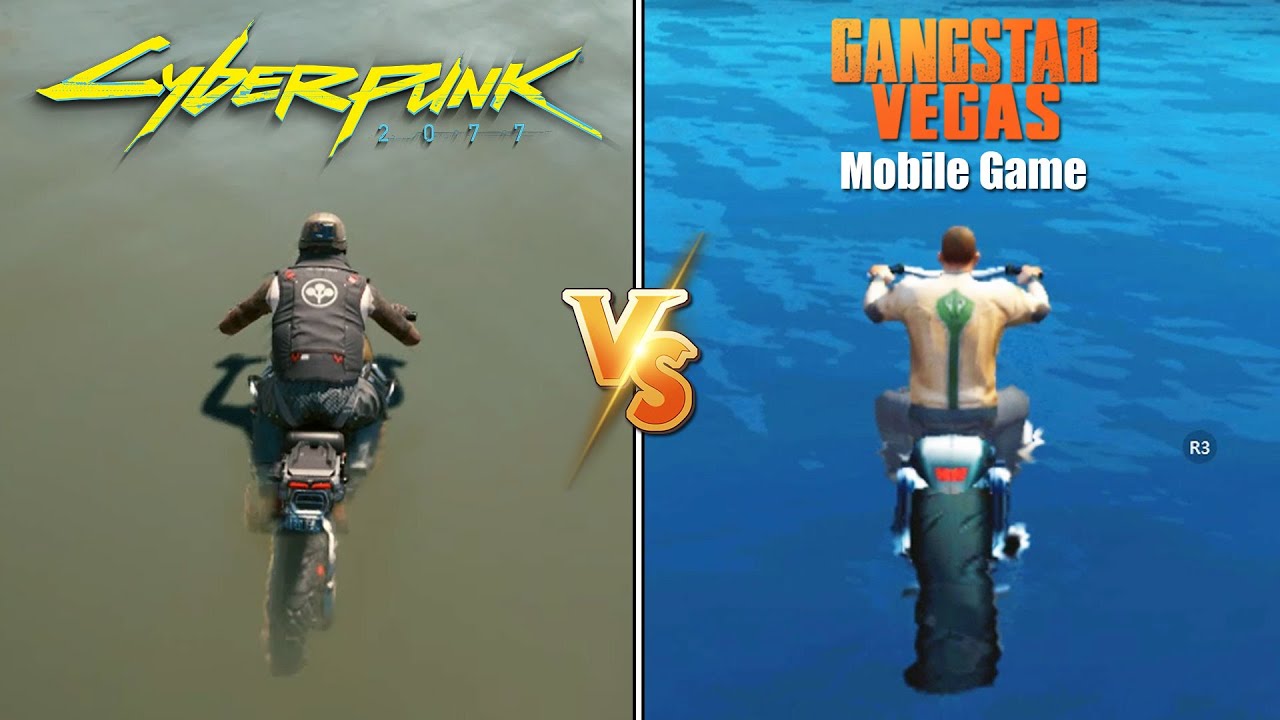 Cyberpunk 2077 Physics vs. Gangstar Vegas Physics (Mobile Game)