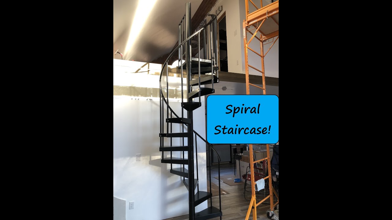 Arched Cabin Build - Installing the Spiral Staircase | Tiny House