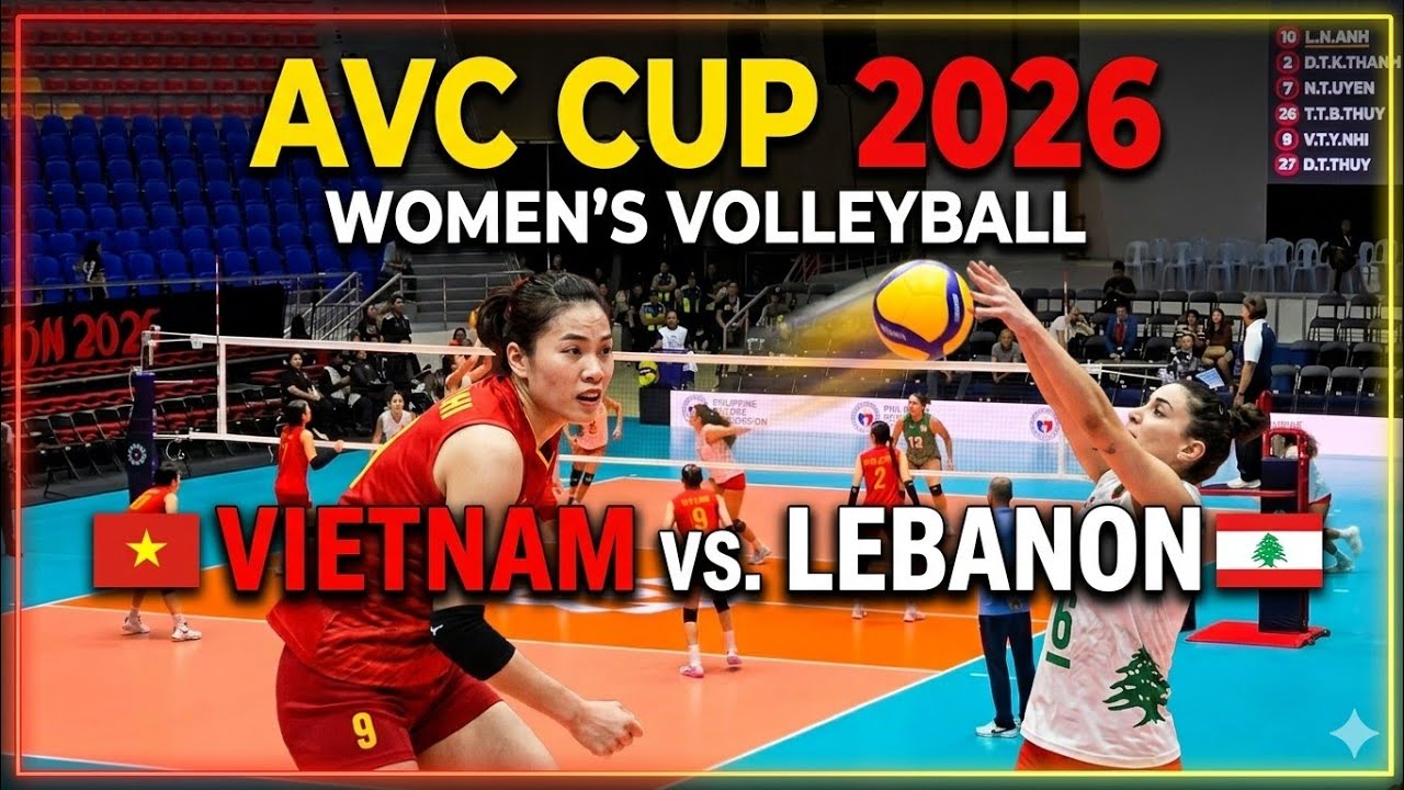 Vietnam vs. Lebanon, AVC Cup 2026, Women's Volleyball, Philippine Leg, June 6, 2026, Candon Arena