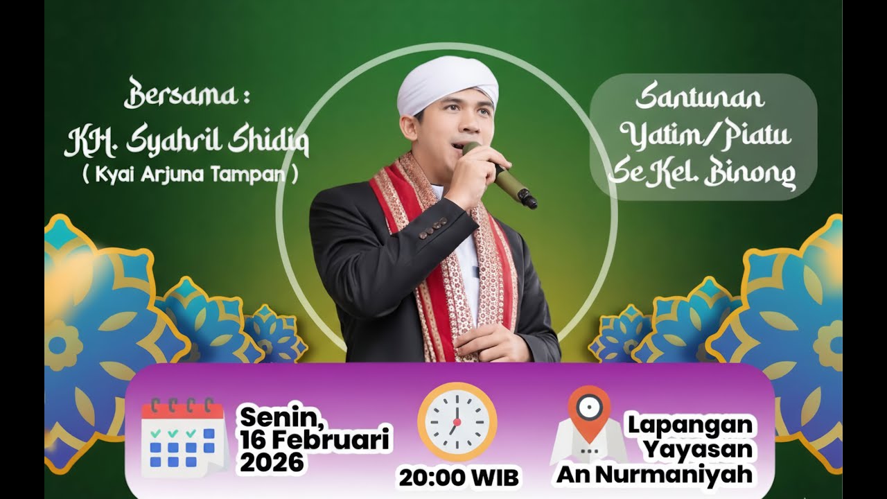 live acara TARHIB RAMADHAN KELURAHAN BINONG  ,  16 Februari  2026