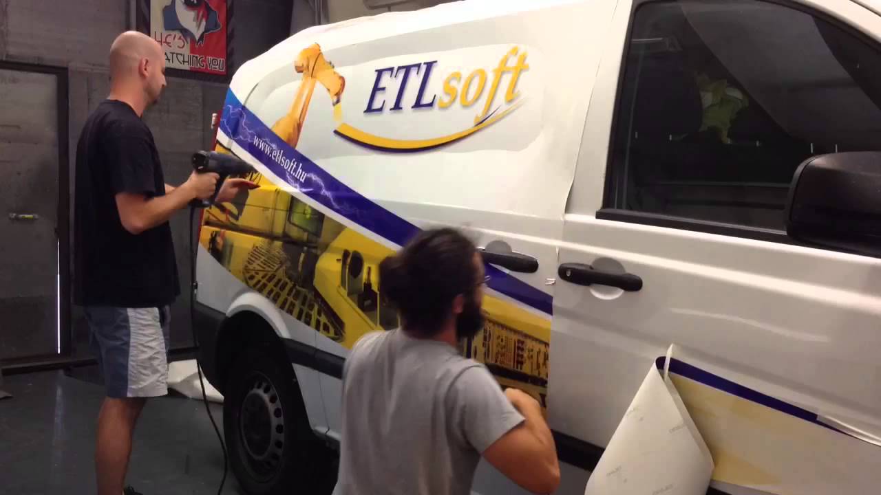 Car wrapping timelapse decor