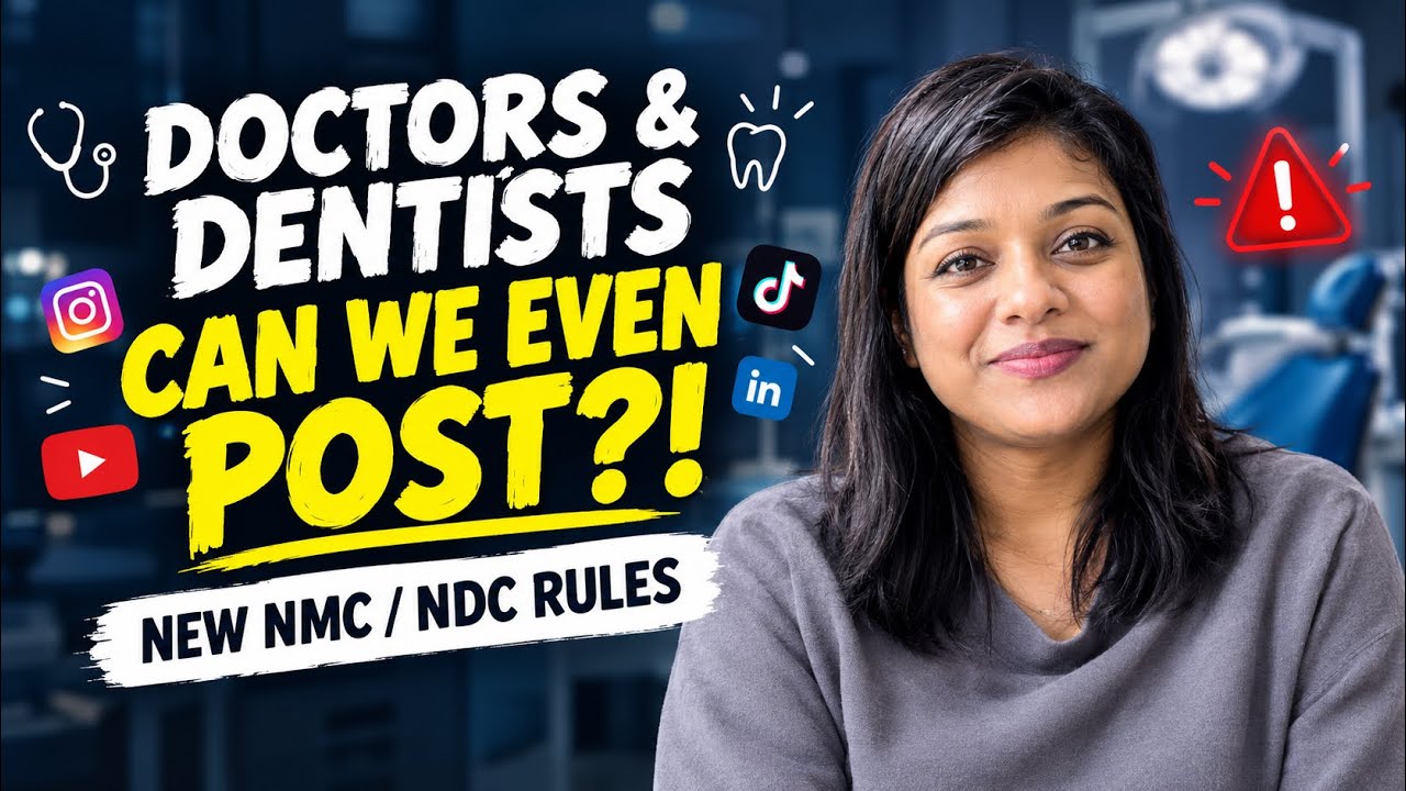 NMC & NDC New Guidelines 2026 | Social Media Rules for Doctors & Dentists in India 🩺🦷