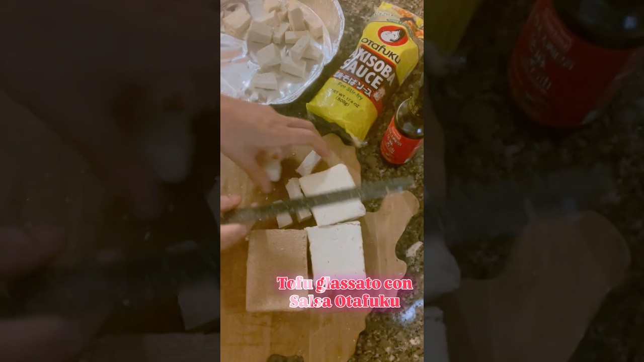 Tofu glassato in friggitrice ad aria