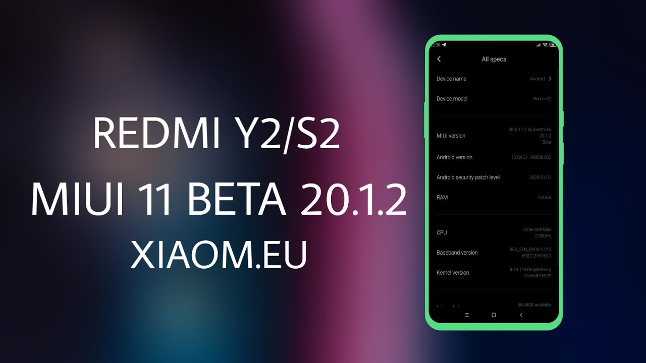 Redmi Y2/S2: MIUI 11 Xiaomi EU beta