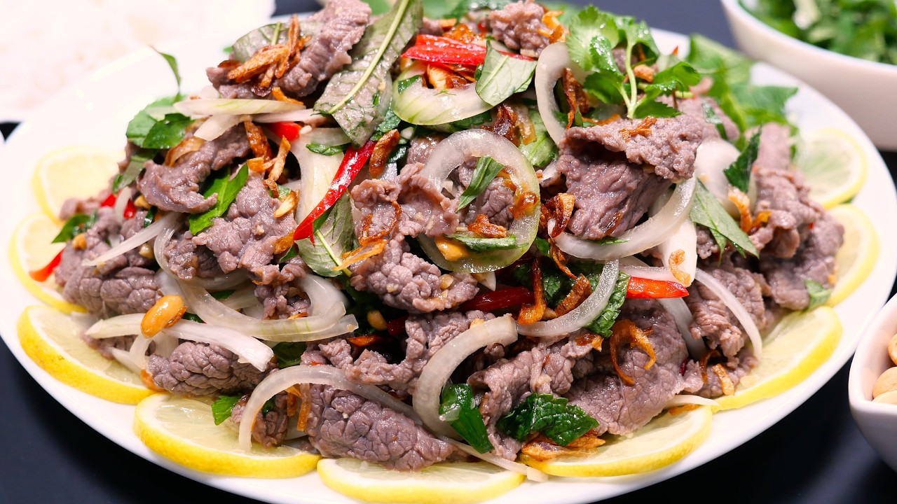 Món Khai Vị Cho Lễ Tiệc, Thịt Bò Tái Chanh, Gỏi Bò Có Thể Làm Trước Hôm Sau Đãi Khách, Vanh Khuyen