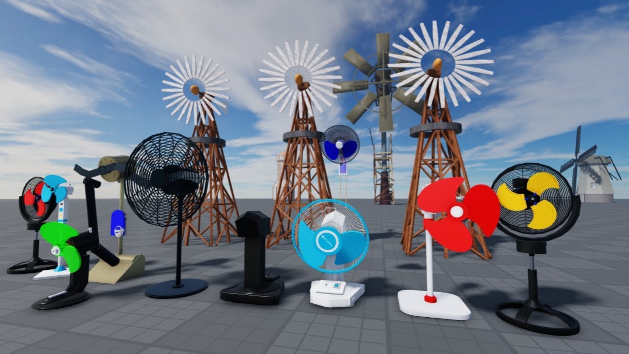Windmill, Ceiling Fans, Stand Fan, Table Fan, Angry Fan, Kipas Angin, Baling baling, Roblox