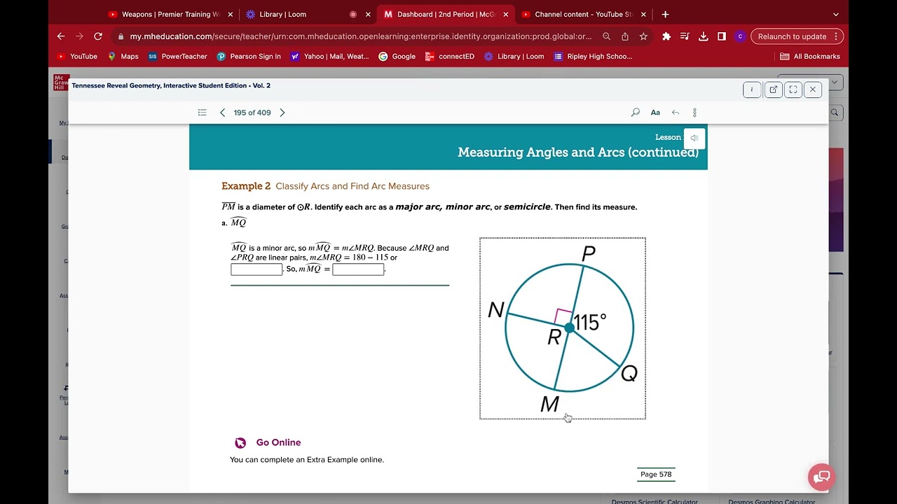 Geometry 10.2 Measuring Angles and Arcs
