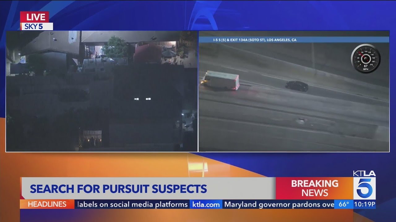 Police searching for high-speed chase suspects | Los Angeles Car Chases