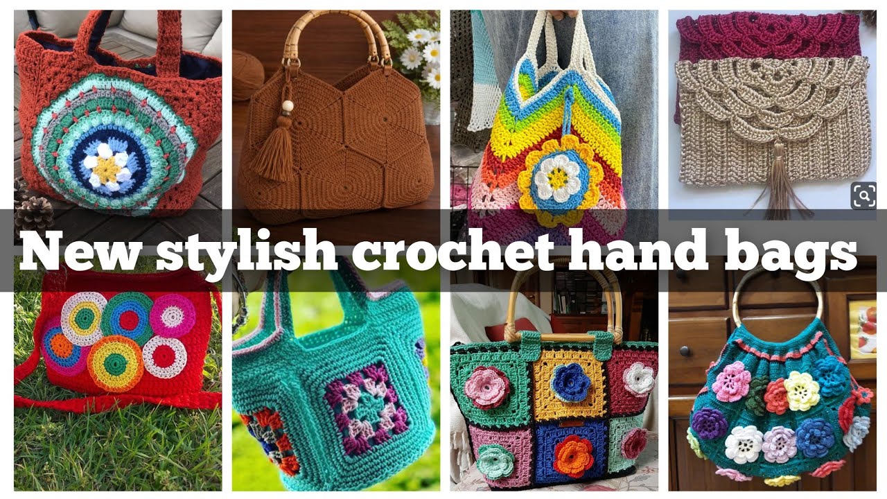 #1 unique stylish crochet hand bags designs/latest attractive crochet purse designs