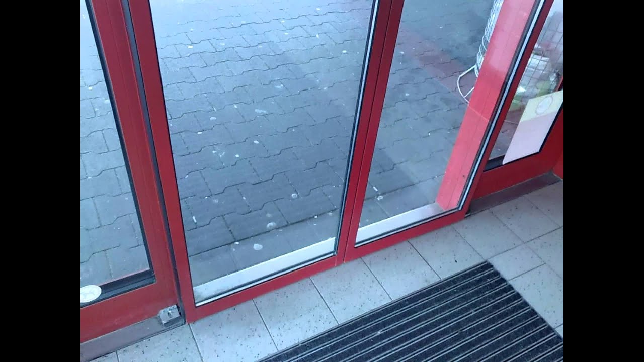 2 Geze automatic doors @ The entrance of Penny Market in Korbach, Germany