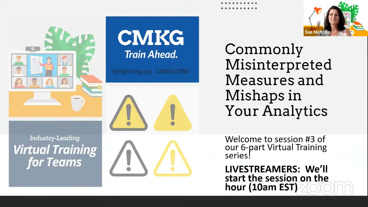 Virtual Training Preview #3 from CMKG.ORG - Commonly Misinterpreted Measures