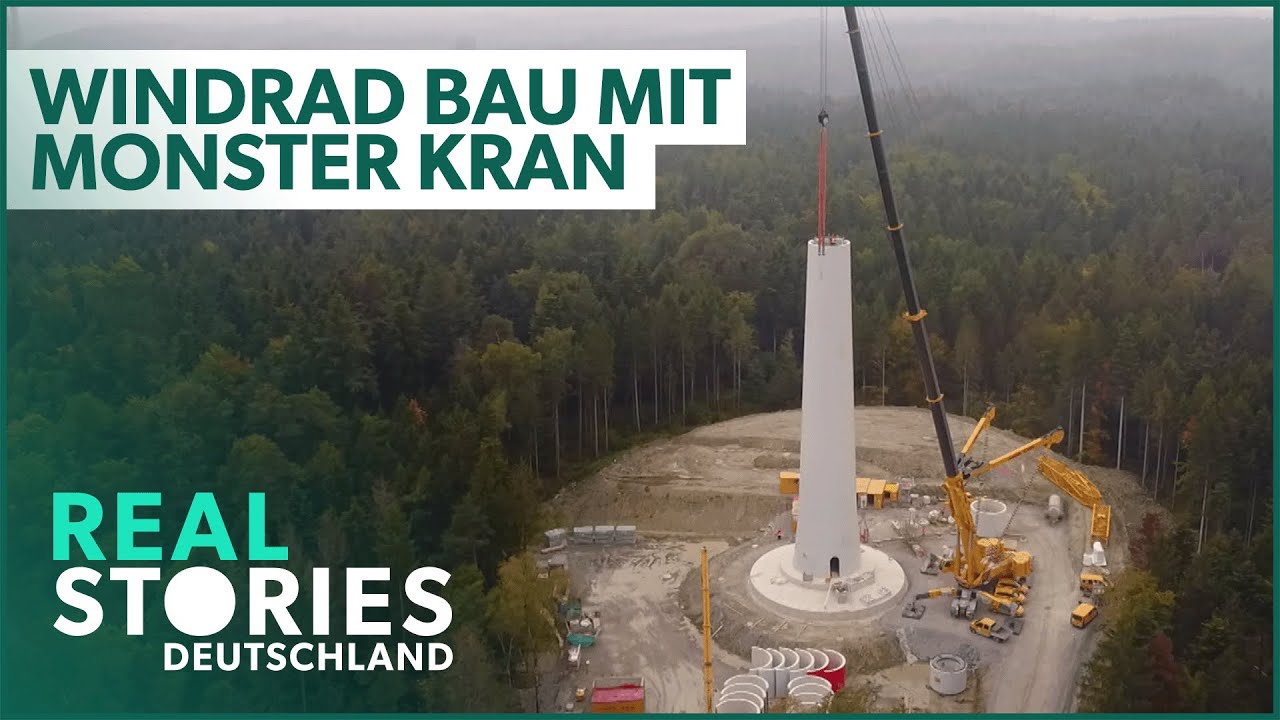 So entstehen Windräder - Riesenkran im Einsatz | Doku