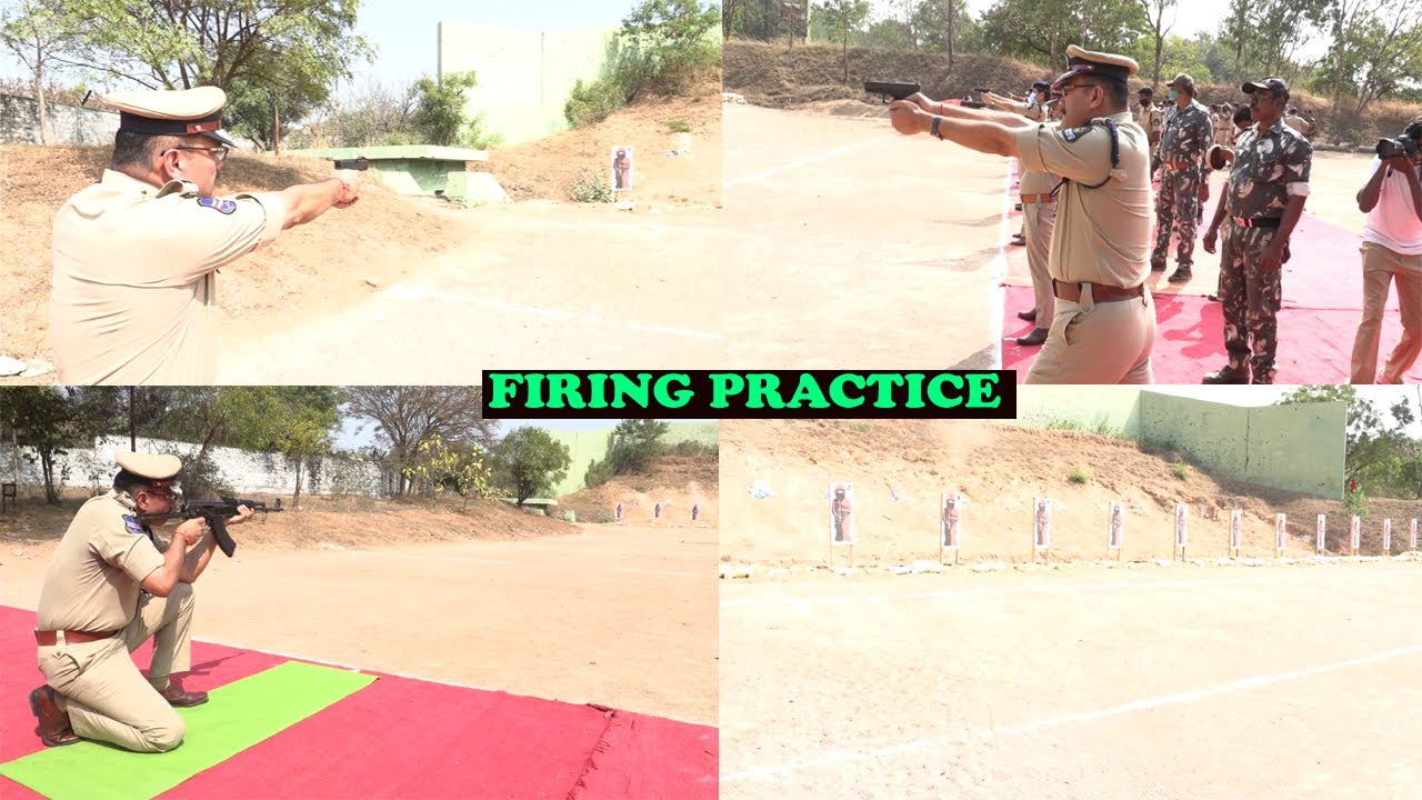 Hyderabad city police annual firing practice along with CP Anjani kumar