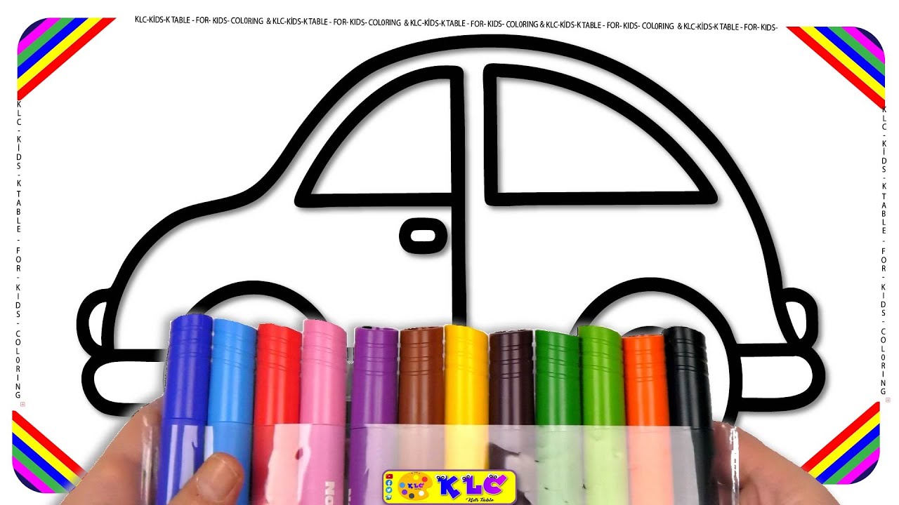Car Coloring Pages and BIG Marker Pencils / KLC Kids Table
