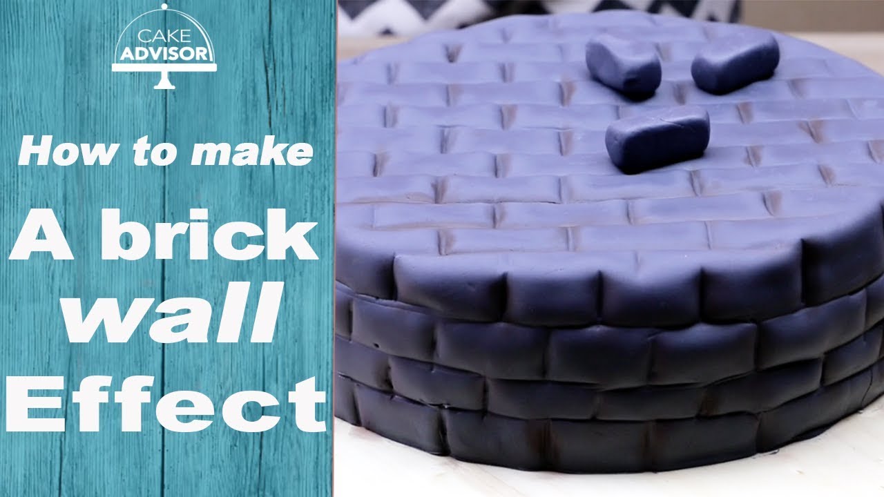 How to make brick wall effect on fondant | cake decoration by Cake Advisor