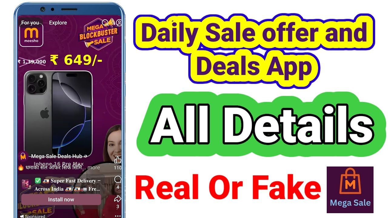 Mega Sale Deals App Real Or Fake ! Daily Sale Offers App real or fake
