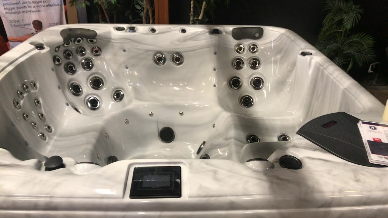 American Whirlpool model 481 92” x 92” 38” deep 2-6hp motors, blower, 52 of the largest jets