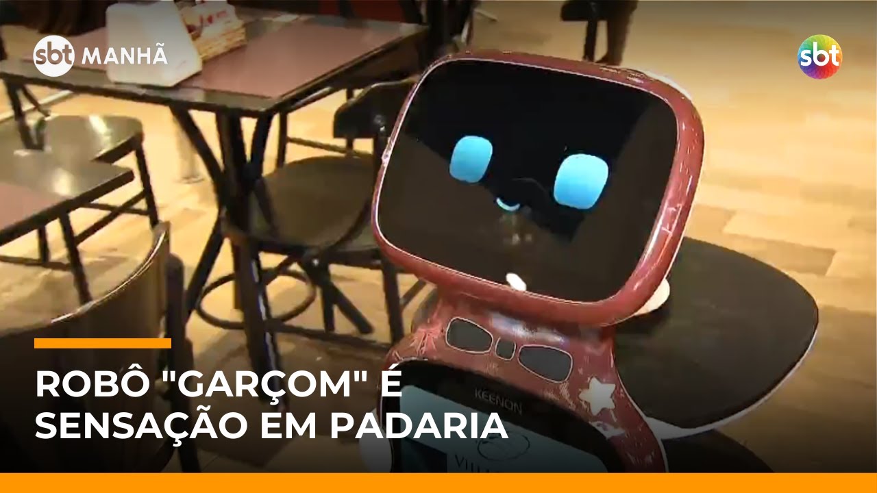 Padaria em SP usa robô para atender clientes e vira atração | #SBTManhã