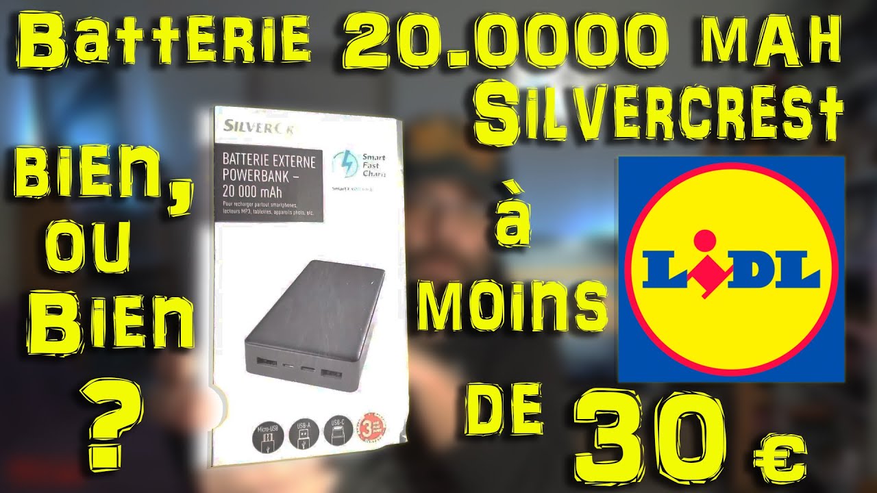 Batterie 20 000 mAh Silvercrest de Lidl à 29.99€