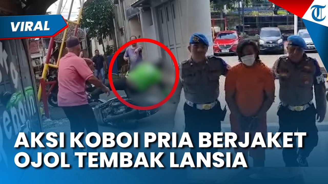 DETIK-DETIK AKSI Koboi Pria Berjaket Tembak Lansia di Bandung, Motif Terungkap: Tipu Emas Rp 7 Juta