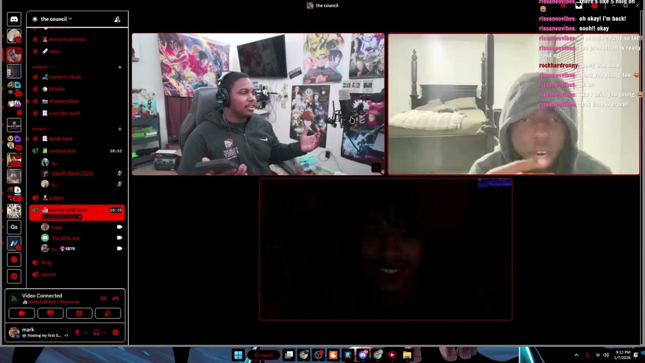 I hosted my first song wars on stream