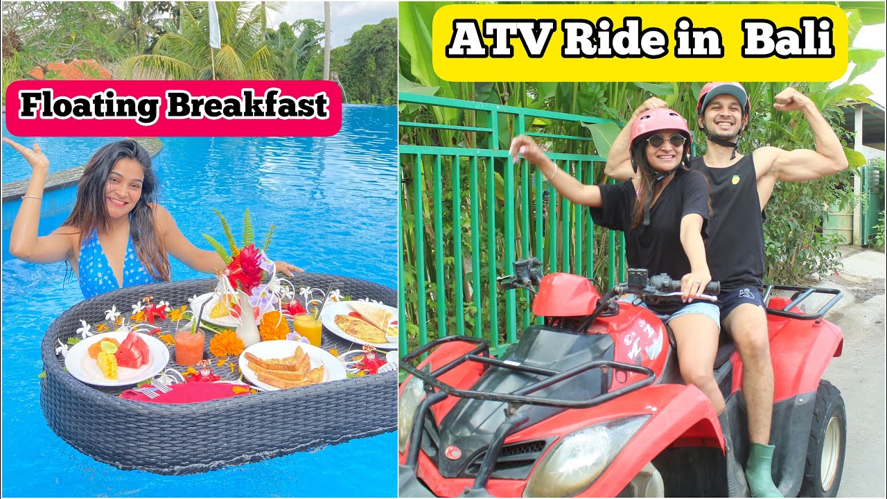 Most Dangerous and Fun ATV ride in Bali | Luxury Floating Breakfast Experience🤩 #Bali #ATV #Ubud
