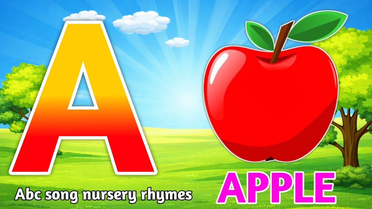 Phonics song with TWO Words - A For Apple - ABC Alphabet Songs with sound for children