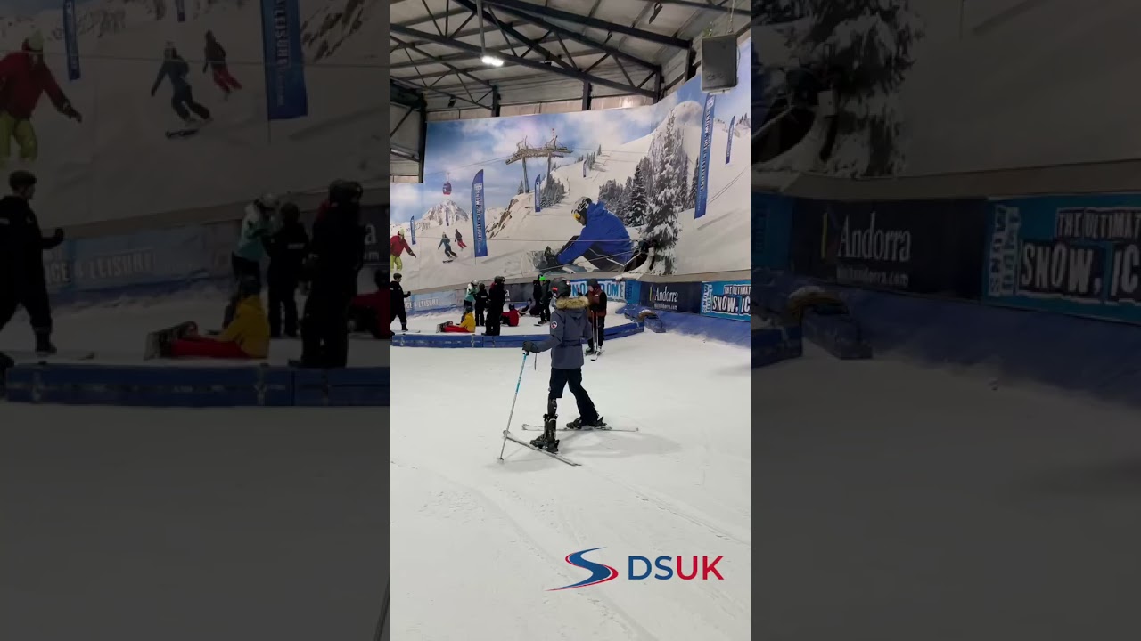 Amputee Skiing #GeniumX3 #ProstheticLeg #NeverGiveUp #Snowdome