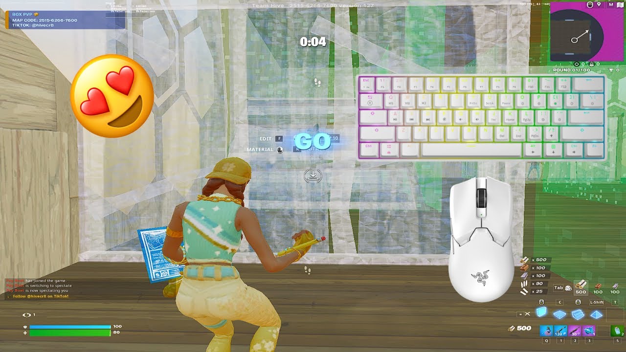 GK61 ASMR😴 Box PvP📦 Fortnite Satisfying Keyboard 360 FPS 4K
