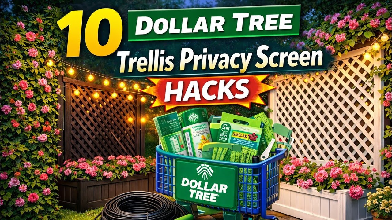 10 лайфхаков с решеткой из магазина Dollar Tree для создания потрясающего забора, обеспечивающего...