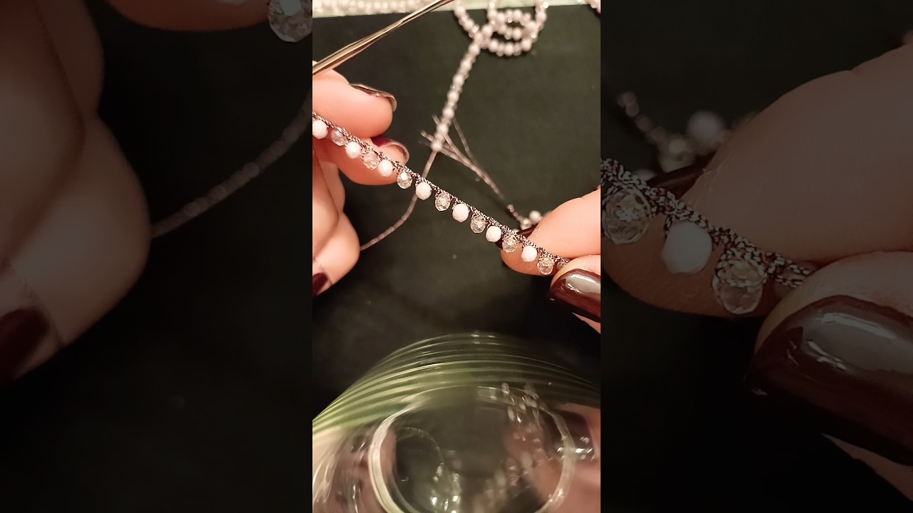 catenelle per collana con perline all'uncinetto #principiante  #crochet #uncinetto