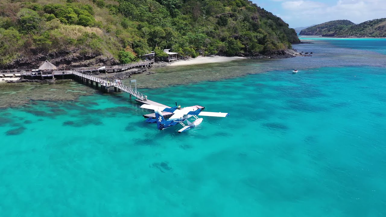 Twin Otter Docking Kokomo Island Fiji