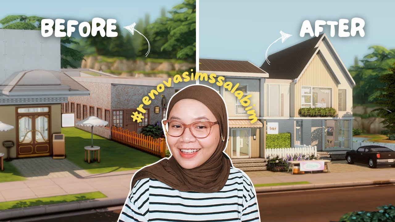 Definisi Rombak Abis-Abisan! Renov Rumah Member yuk💝 | #renovasimssalabim The Sims 4 Live Build