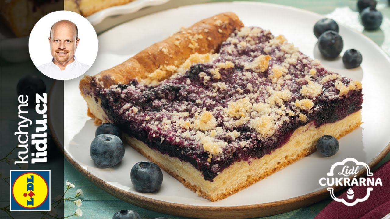 Kynutý borůvkový koláč s drobenkou - Roman Paulus - Lidl Cukrárna