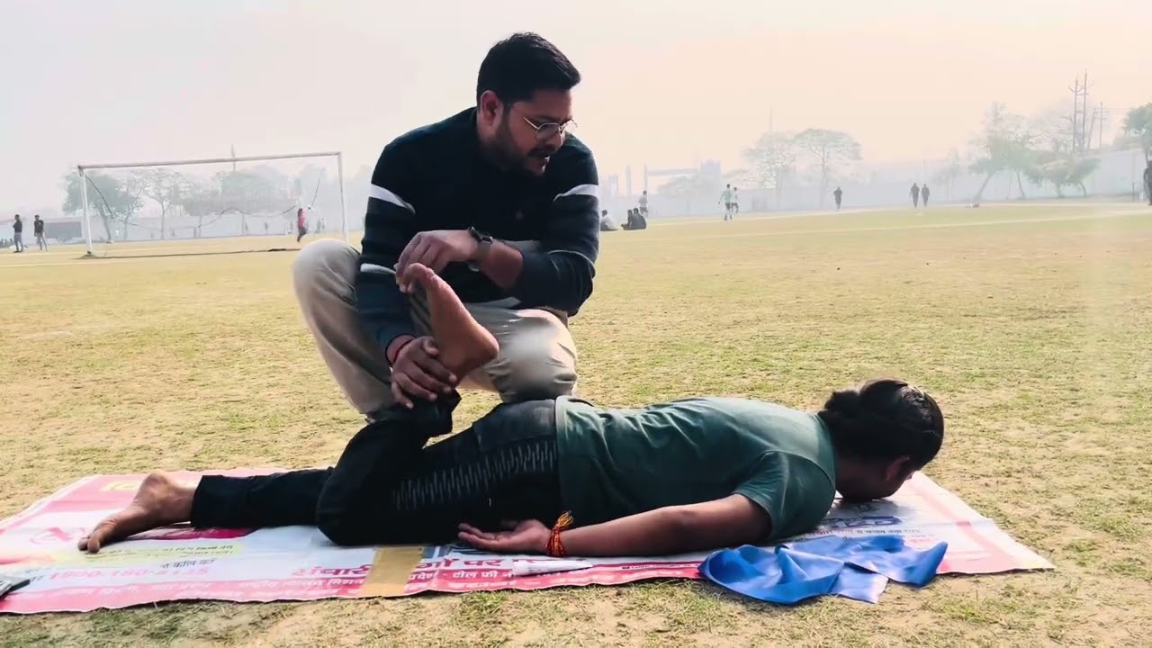 After Running  Full Body  Straching 👍 #sports #sportsphysio #bodypainrelief #uppolice #up75