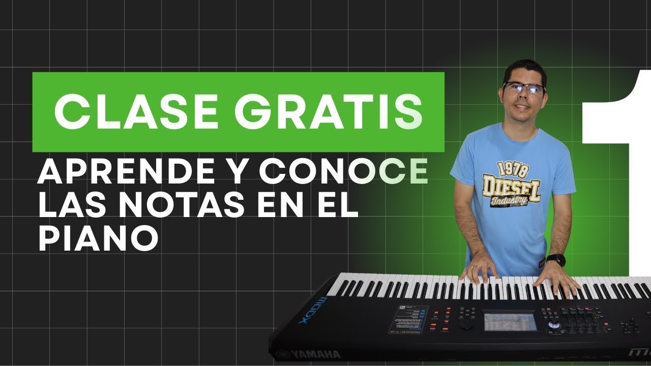 1 CLASE GRATIS Aprende y conoce las notas en el Piano, cifrado americano,intervalos y más