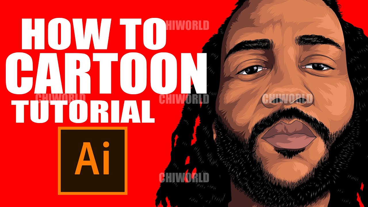 How To Cartoon - Step By Step Tutorial ( ADOBE ILLUSTRATOR )