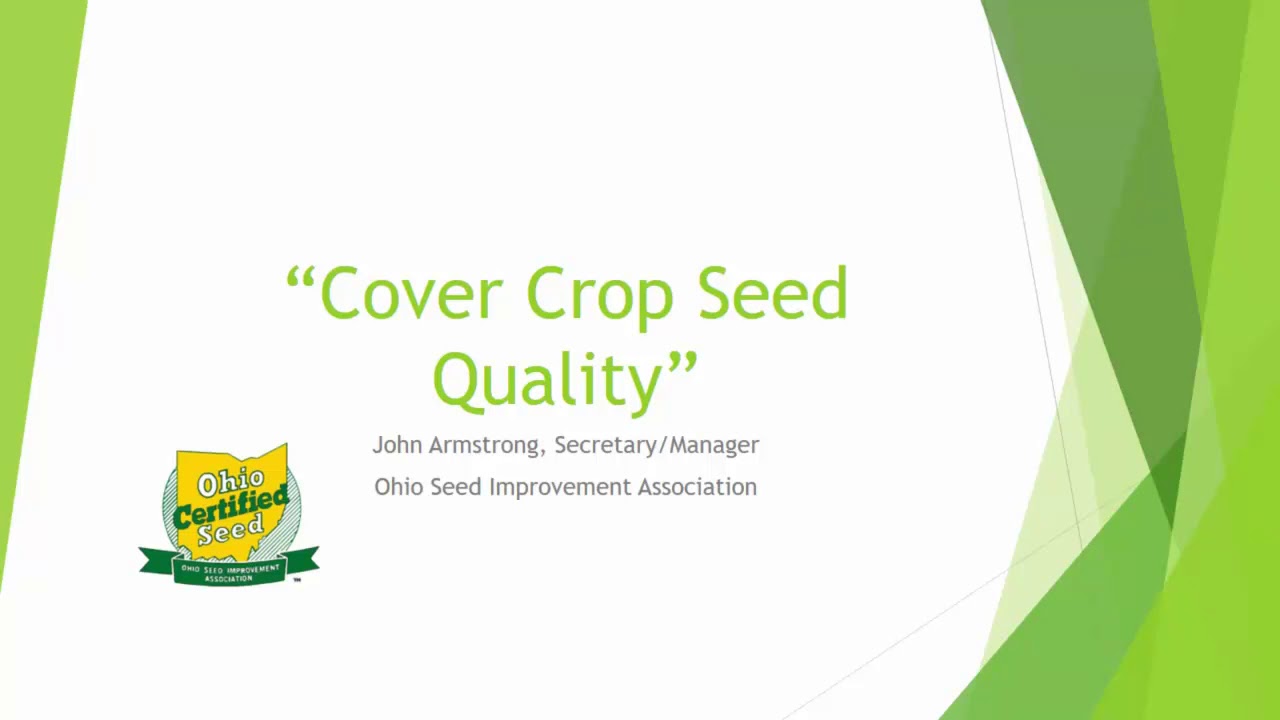 Panel - Cover Crop Panel: Addressing Cover Crop Seed Issues