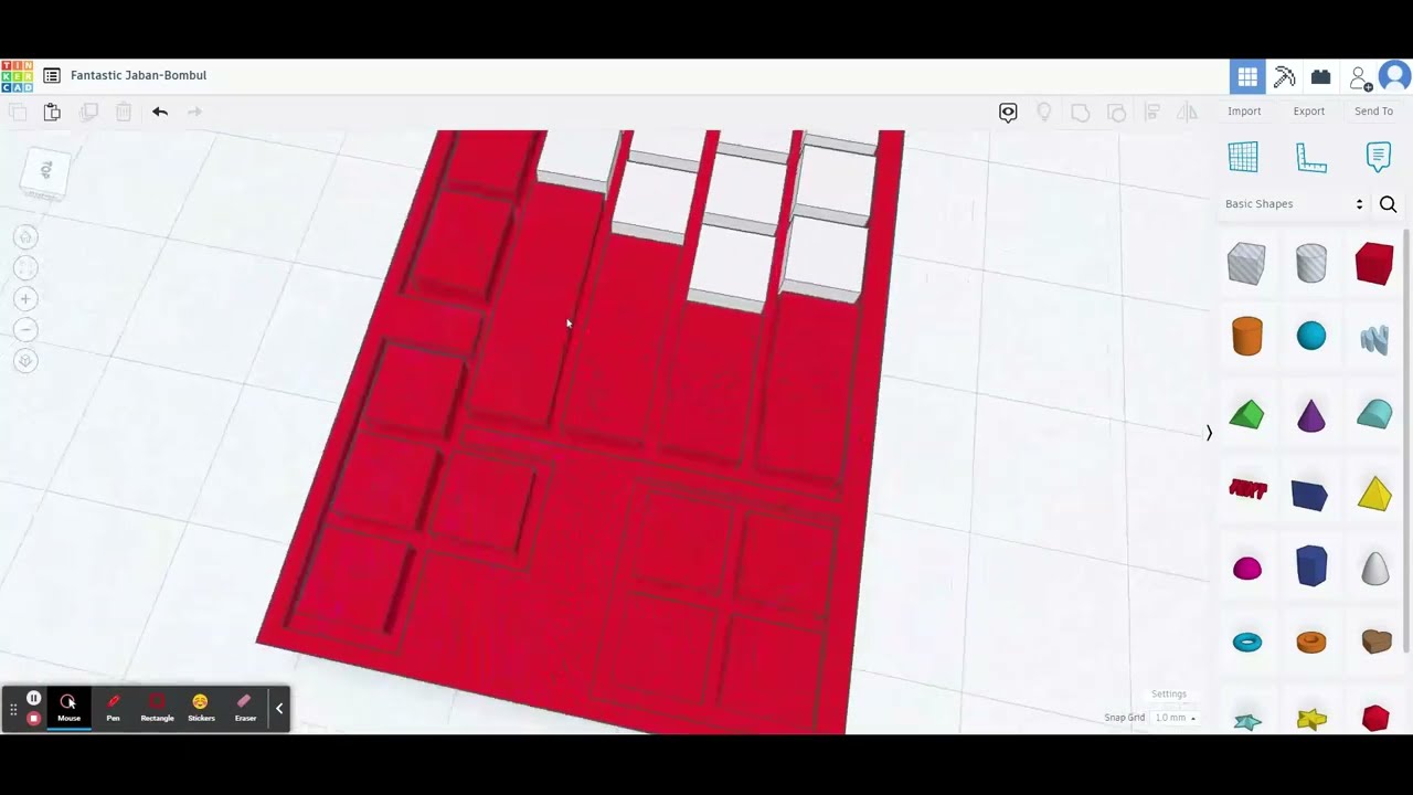 Keyboard In TinkerCAD, With Watermarks!