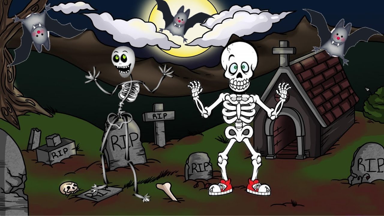 💀 The Skeletons Dance Chumbala Cachumbala 💀 - Halloween Songs for Children - Infantil Song