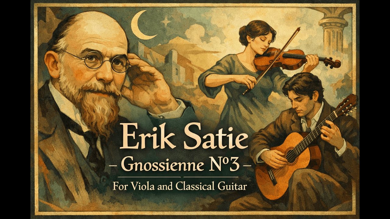 Erik Satie - Gnossienne Nº3. For Viola and Classical Guitar.