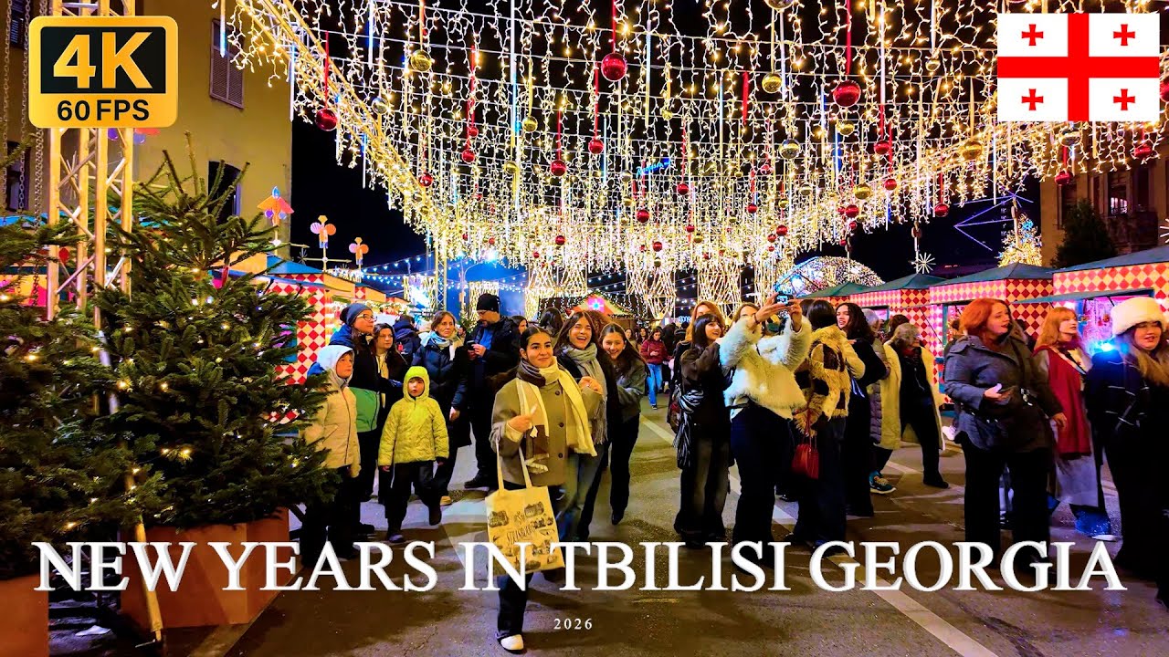 【4K】Tbilisi New Year 2026 🇬🇪 | Georgia Virtual Walking Tour | New Year City Walk