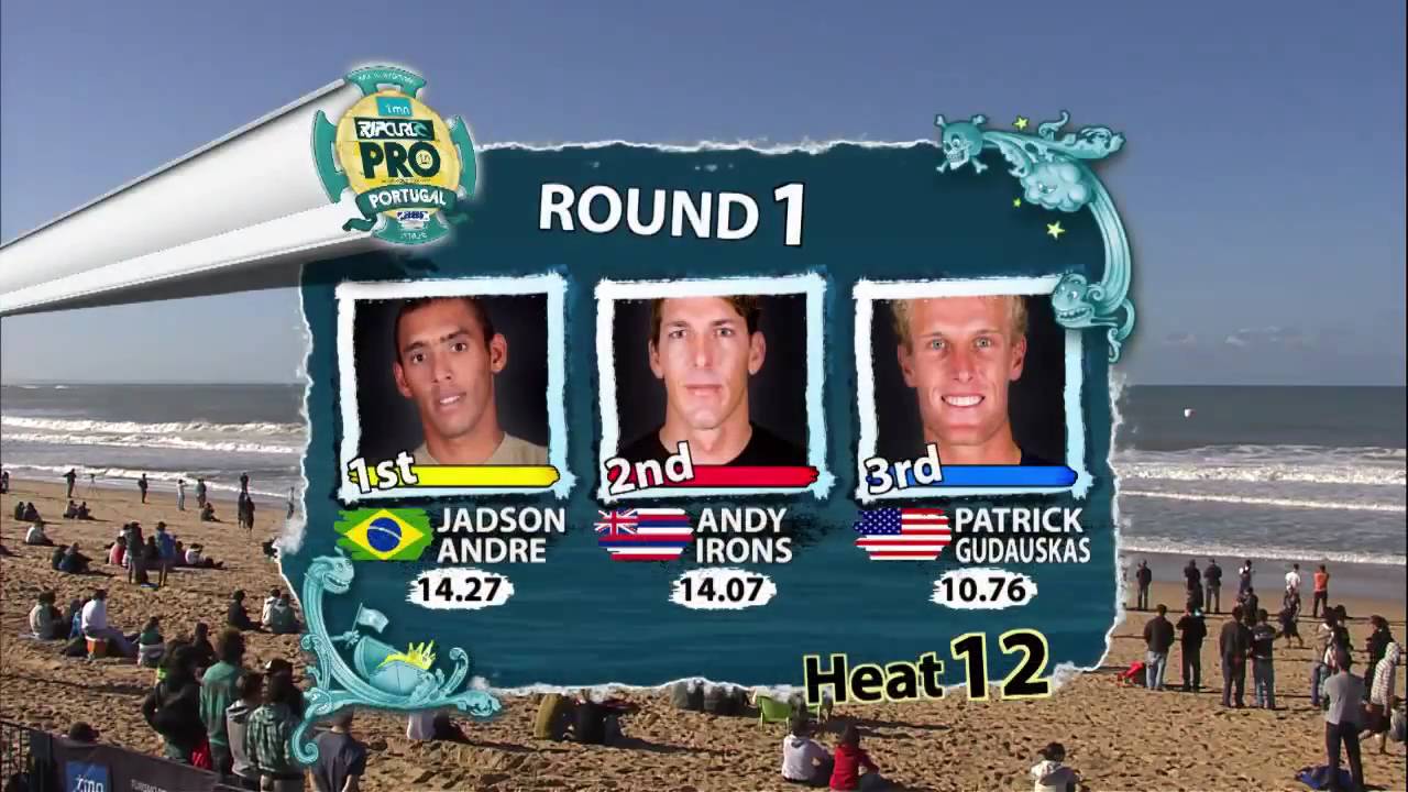 RD1 H12 - Andy Irons, Jadson Andre, Patrick Gadauskas