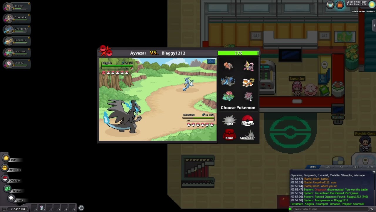 Pokemon Revolution Online - "Sun Team Stuff", PVP #93