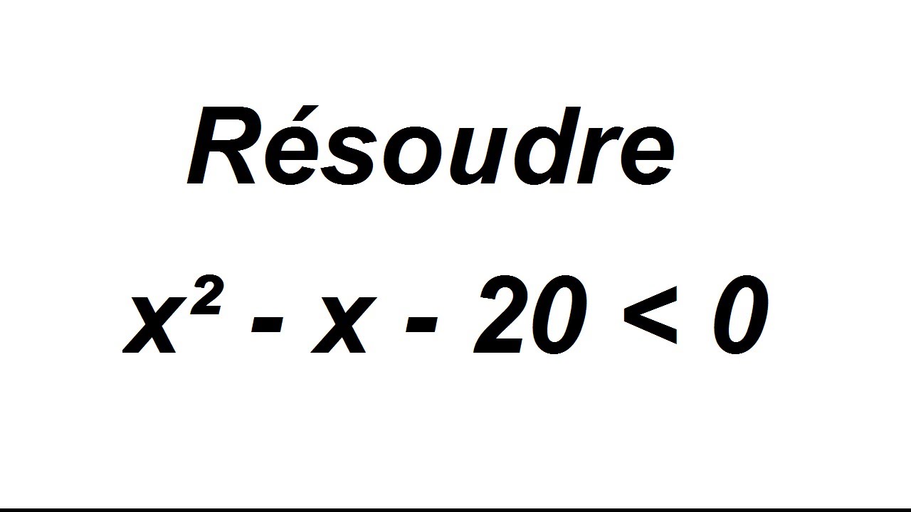 Inéquations du second degré : exercices corrigés