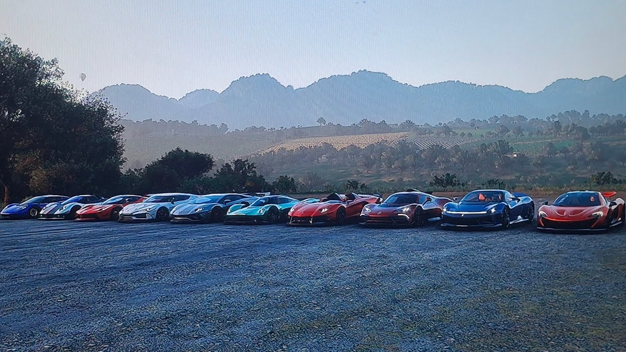 FH5 drag race Battista 20 P1 AMG ONE Aventador J valkyere Aventador Zerouno Laferrari Zonda 5  T.50