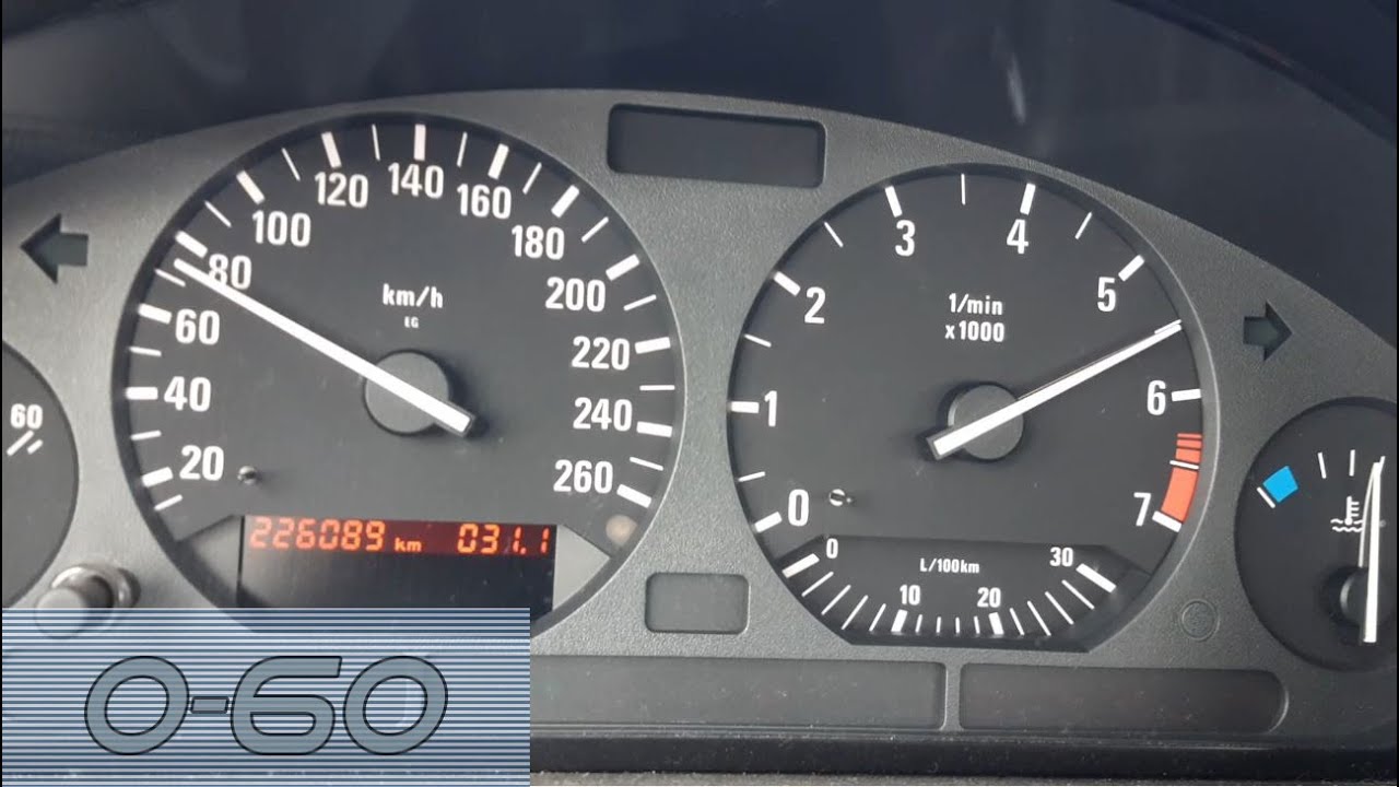 BMW E36 320i 2.0 M52B20 150HP ACCELERATION 0-100km/h 0-60mph