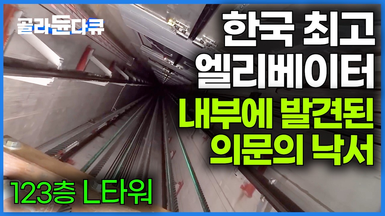 여기도 누가 왔다 갔네. 20일 내내 123층 엘리베이터 로프 교체하다가 발견한 수상한 낙서｜초고층 빌딩 시설 관리팀 24시｜극한직업｜#골라듄다큐