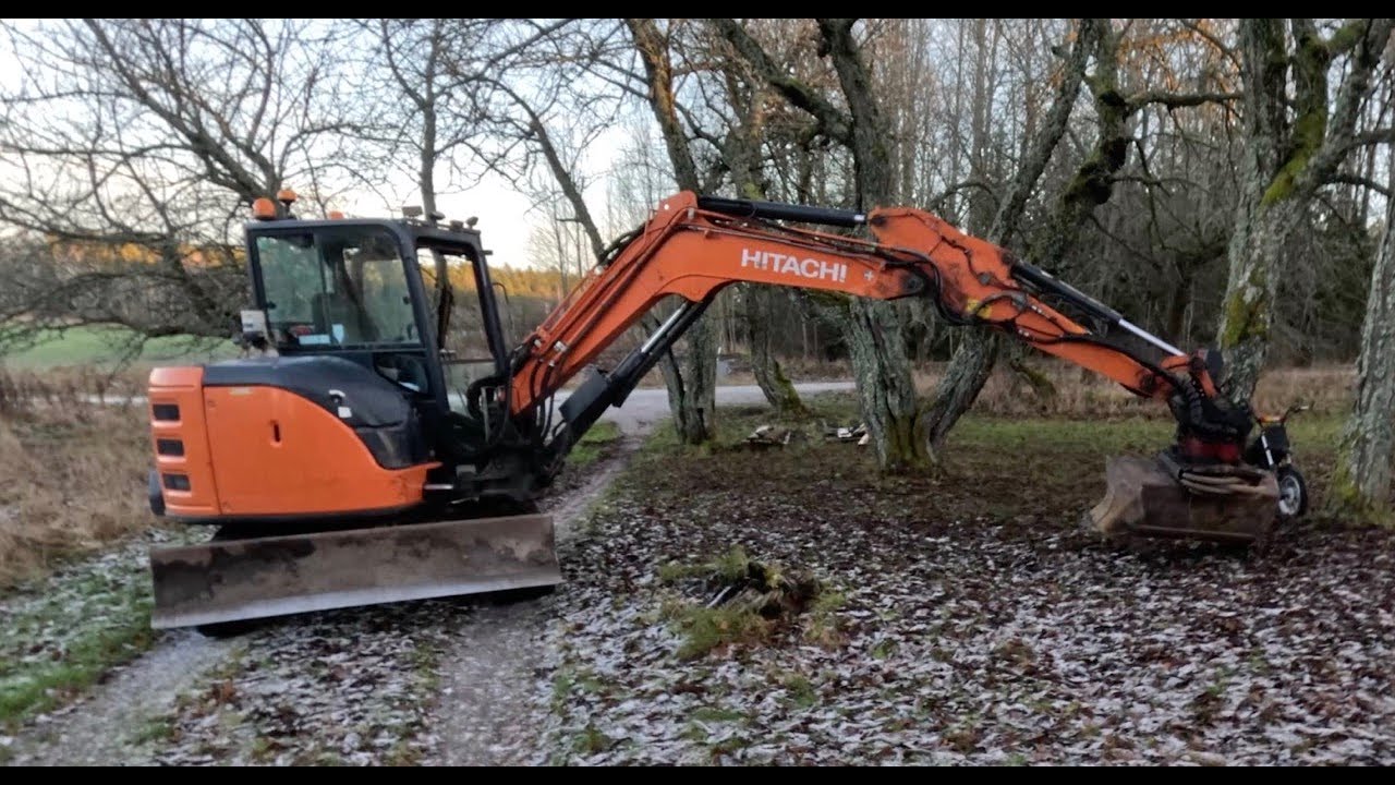 Landscaping Hitachi ZX 65 | Real Excavator Work (No Music) Day 1