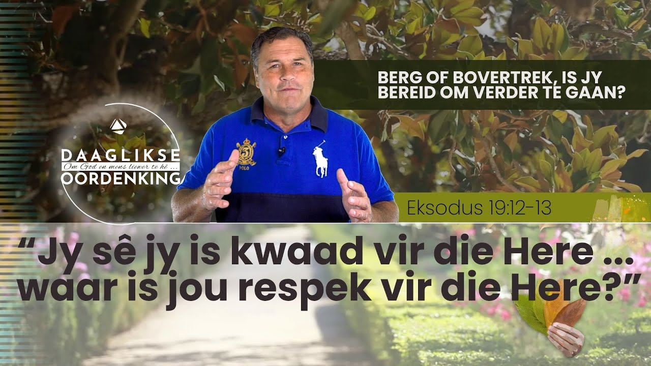 Daaglikse Oordenking - 25 Oktober 2025
